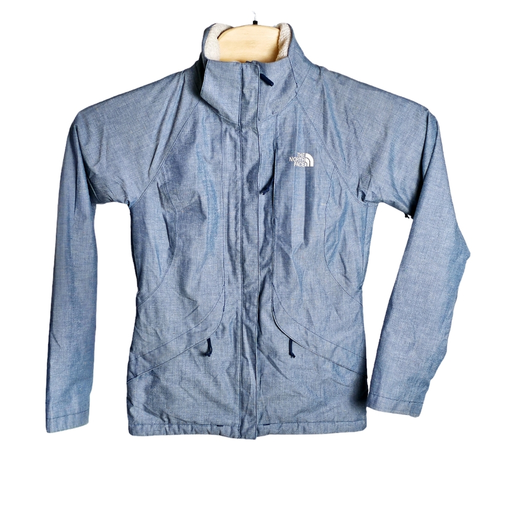 The North Face Inlux‎ Jacket Women’s XS Blue Lined Insulated Full Zip Coat TNF